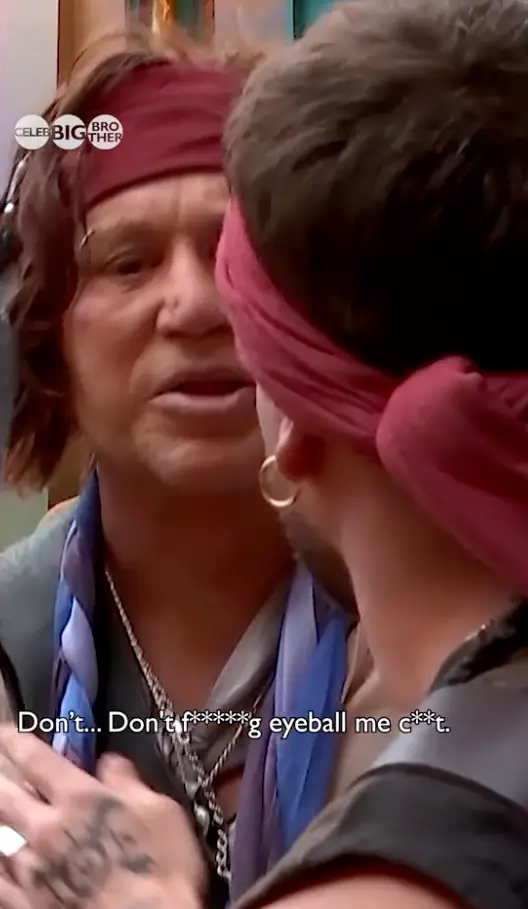 Things got heated between Mickey Rourke and Chris Hughes (TikTok/@bbuk)