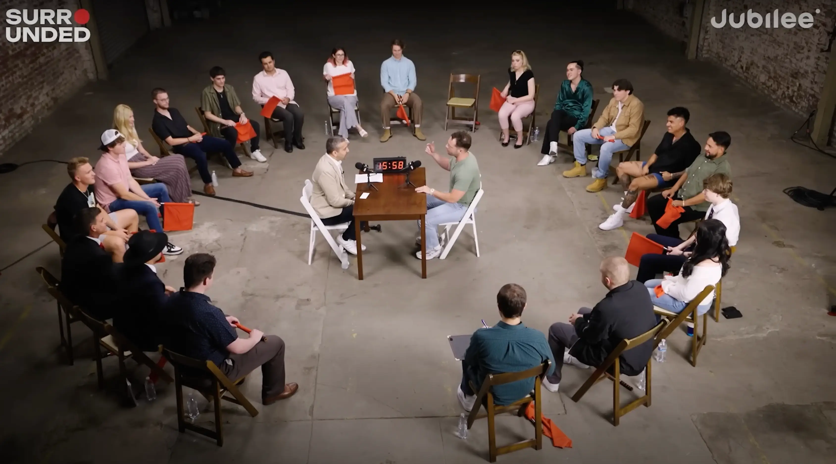 The journalist was surrounded by 20 far-right republicans in the latest episode of Surrounded (Jubilee/YouTube)