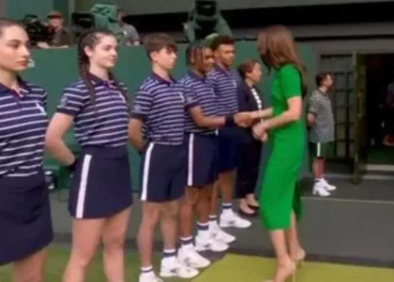 She missed out the first person in the line.