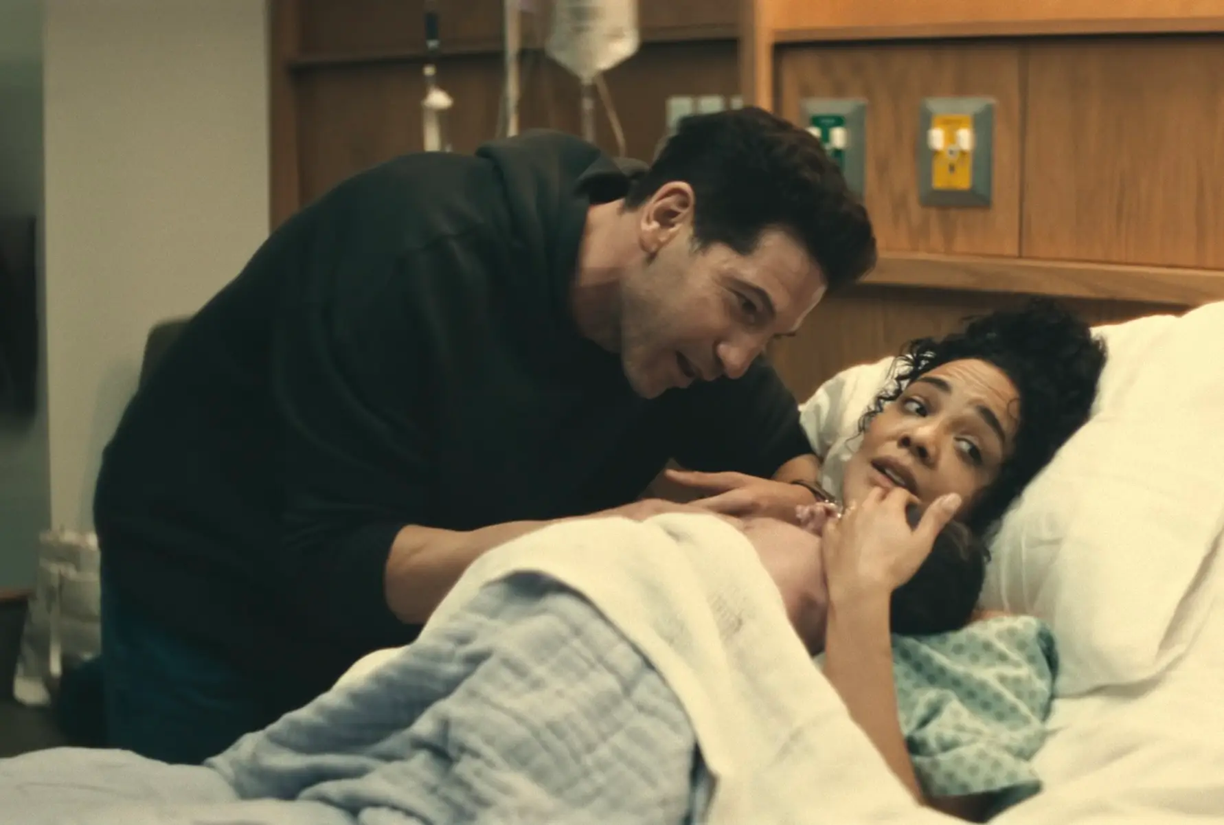 Their baby daughter died suddenly in the series, ultimately leading to the breakdown of their marriage (Netflix)