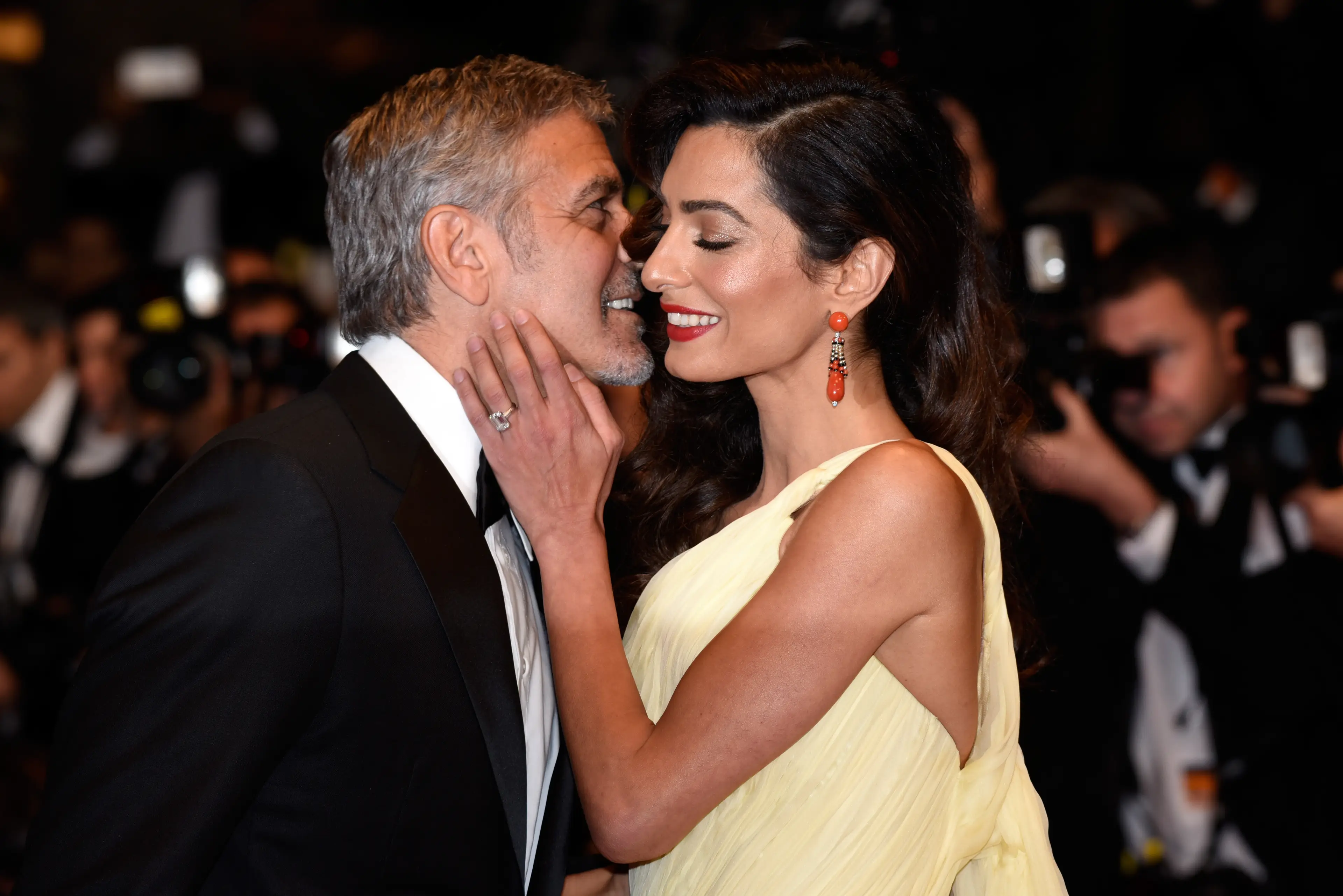 Clooney, who has been married to Amal since 2014, has vowed to stop kissing his female co-stars on screen (Clemens Bilan/Getty Images)