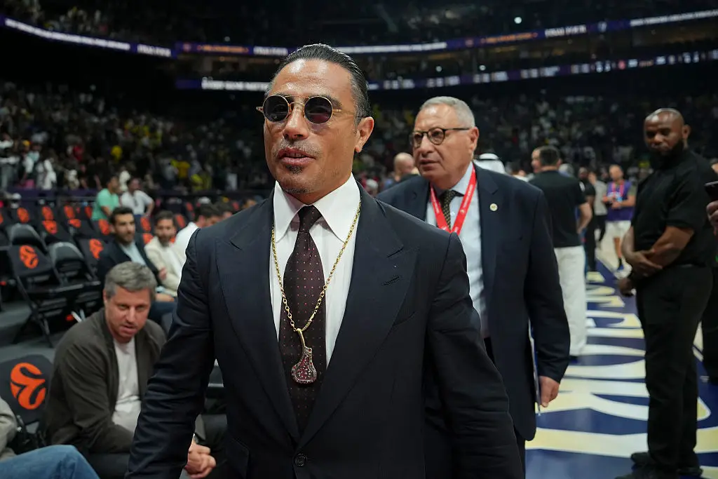 Turns out Salt Bae is still around (Pau Barrena/Euroleague Basketball via Getty Images)