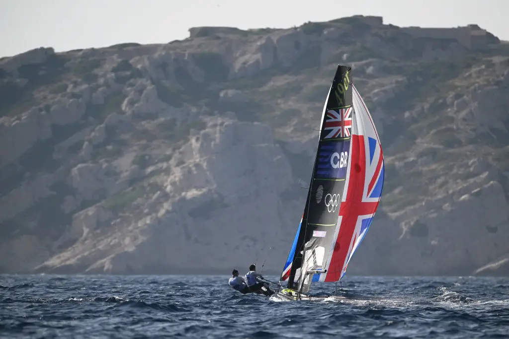 Team GB's James Peters and Fynn Sterritt will have to wait to complete their race. (Clive Mason/Getty Images)