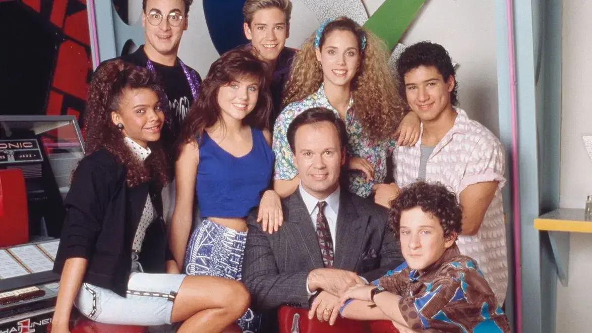 Dennis Haskins alongside his Saved by the Bell co-stars (NBC)