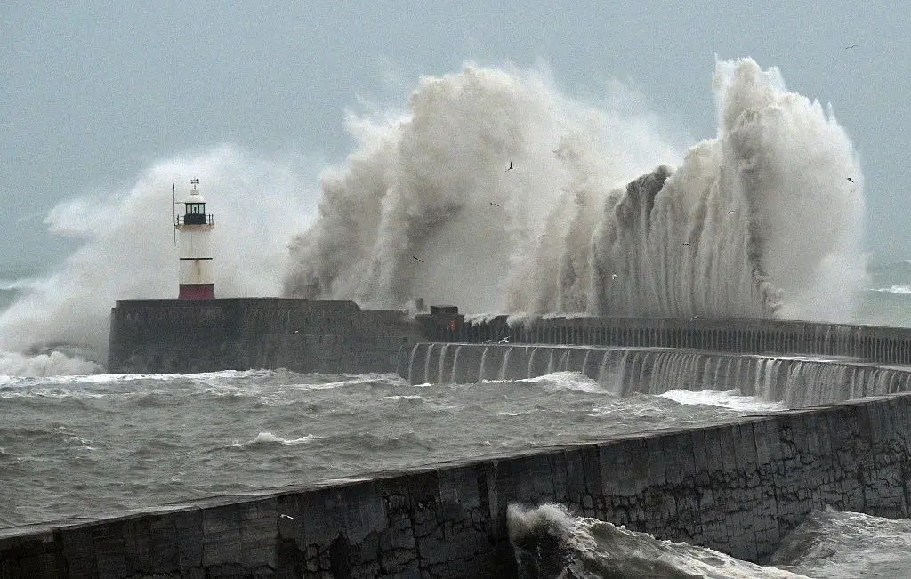 Storm Austen brought strong winds and heavy rain across much of southern England on Friday.(GLYN KIRK / AFP via Getty Images)
