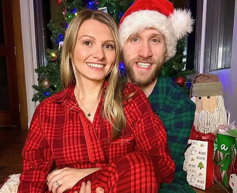 The couple announced on social media they'd made the 'difficult decision' to terminate their pregnancy after the baby was diagnosed with Down's Syndrome (Instagram/@mcjuggernuggets) 