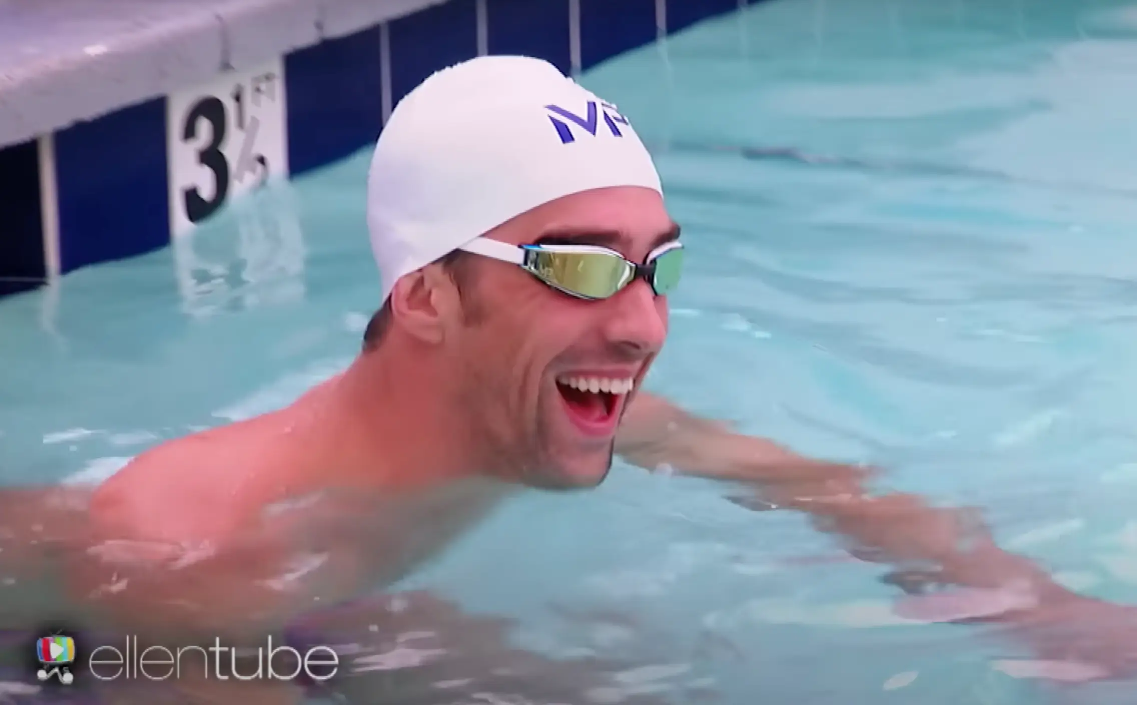 Ever wondered if you could beat Michael Phelps in a race? (Youtube/TheEllenShow)