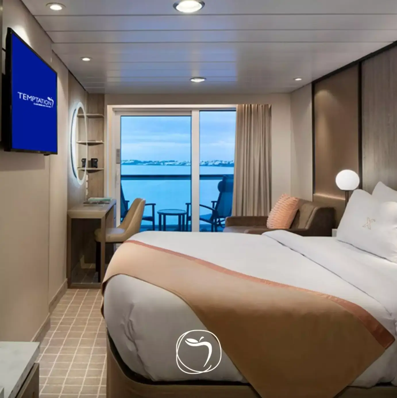 It looks pretty standard. (Facebook/Temptation Cruises)