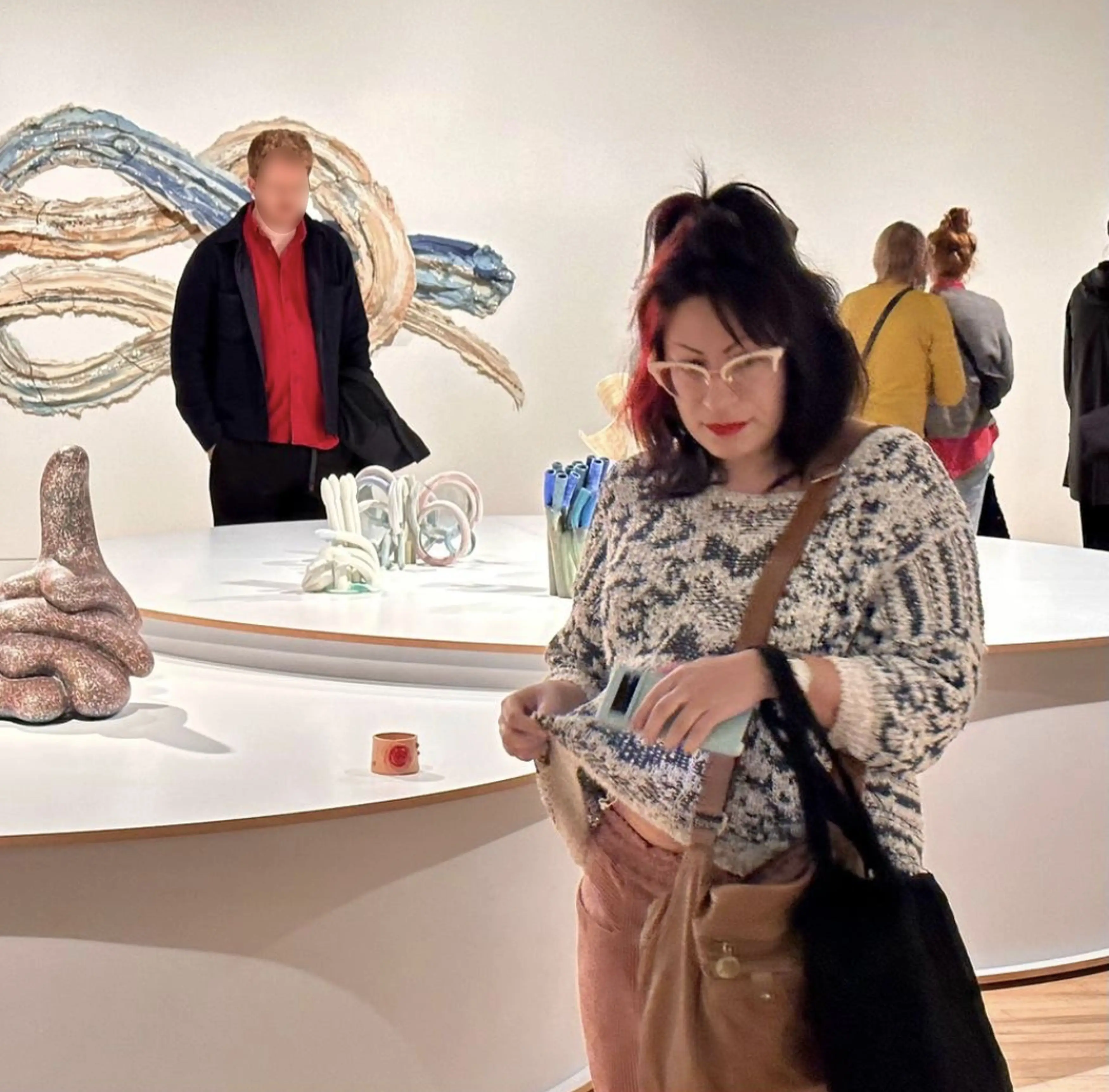 Sarah Sharp smuggled one of her handmade plant pots into an exhibition at Southbank Centre, London.