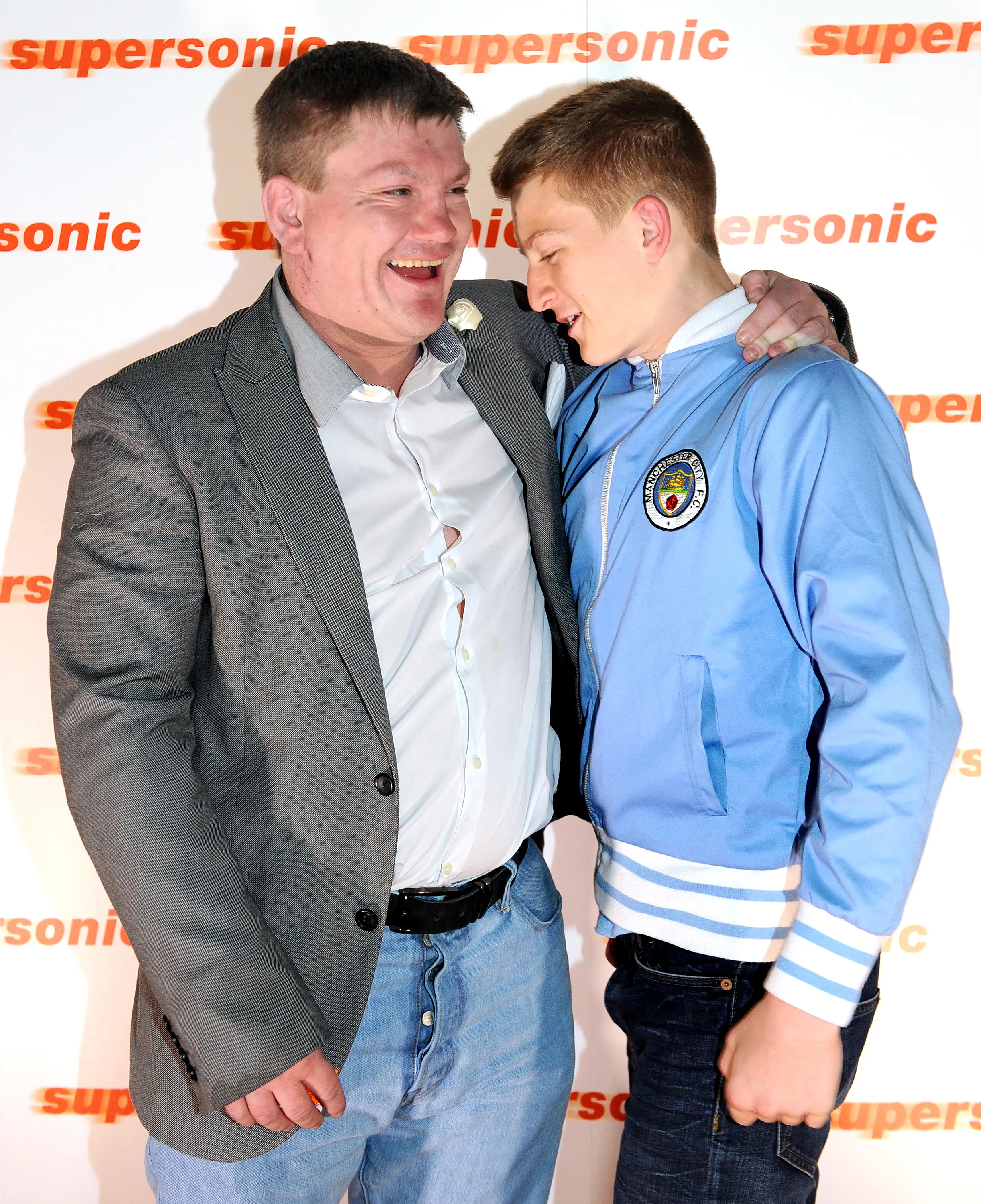 Ricky Hatton pictured with his son Campbell in 2016 (Shirlaine Forrest/WireImage)