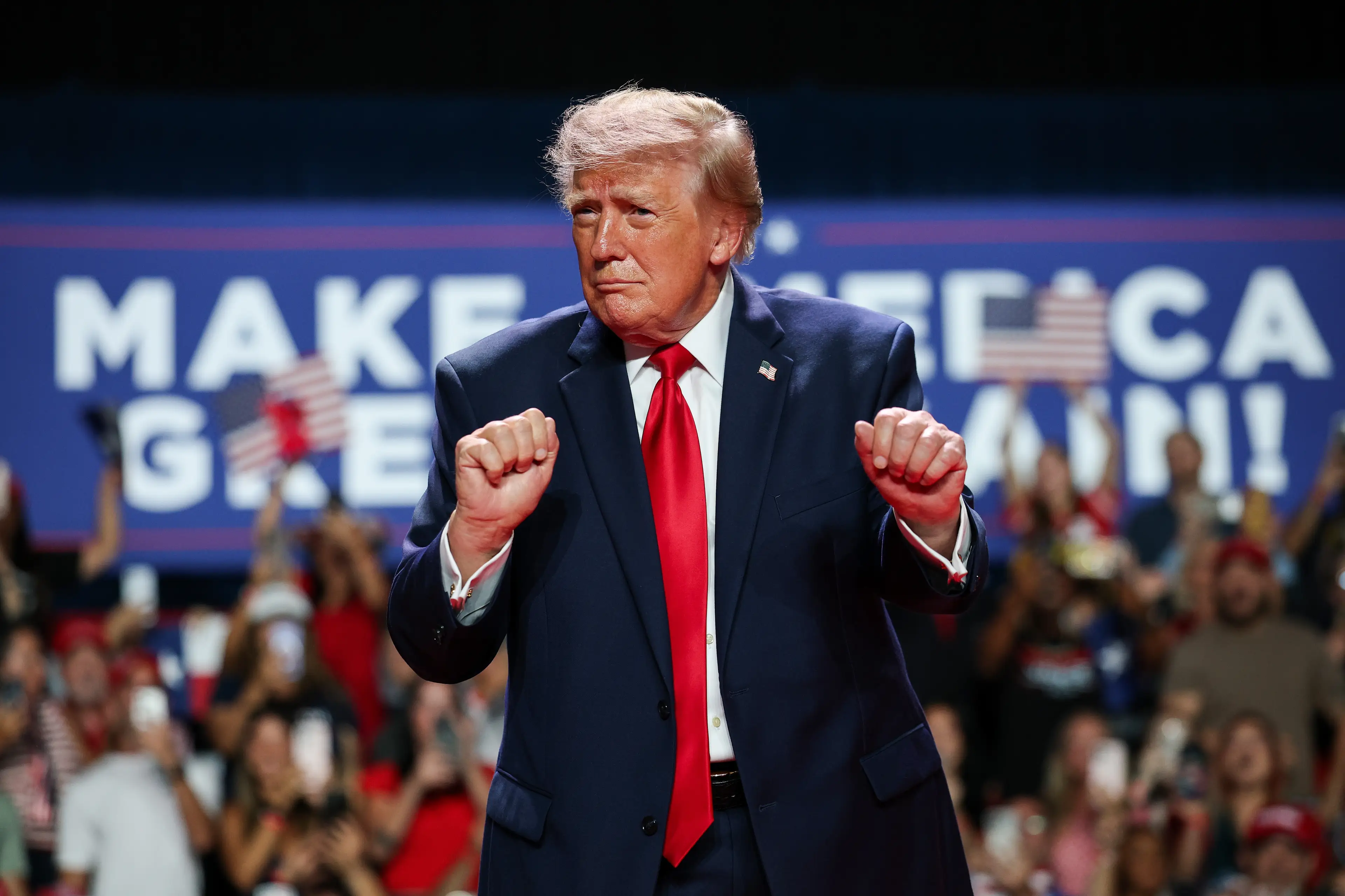 Trump has said he’d ‘love’ a third term (Win McNamee/Getty Images)