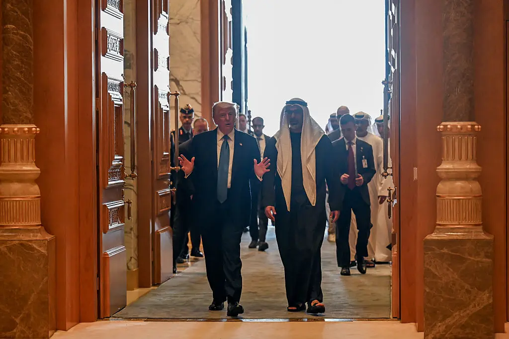Trump received a spectacular welcome (Waleed Zein/Anadolu via Getty Images)