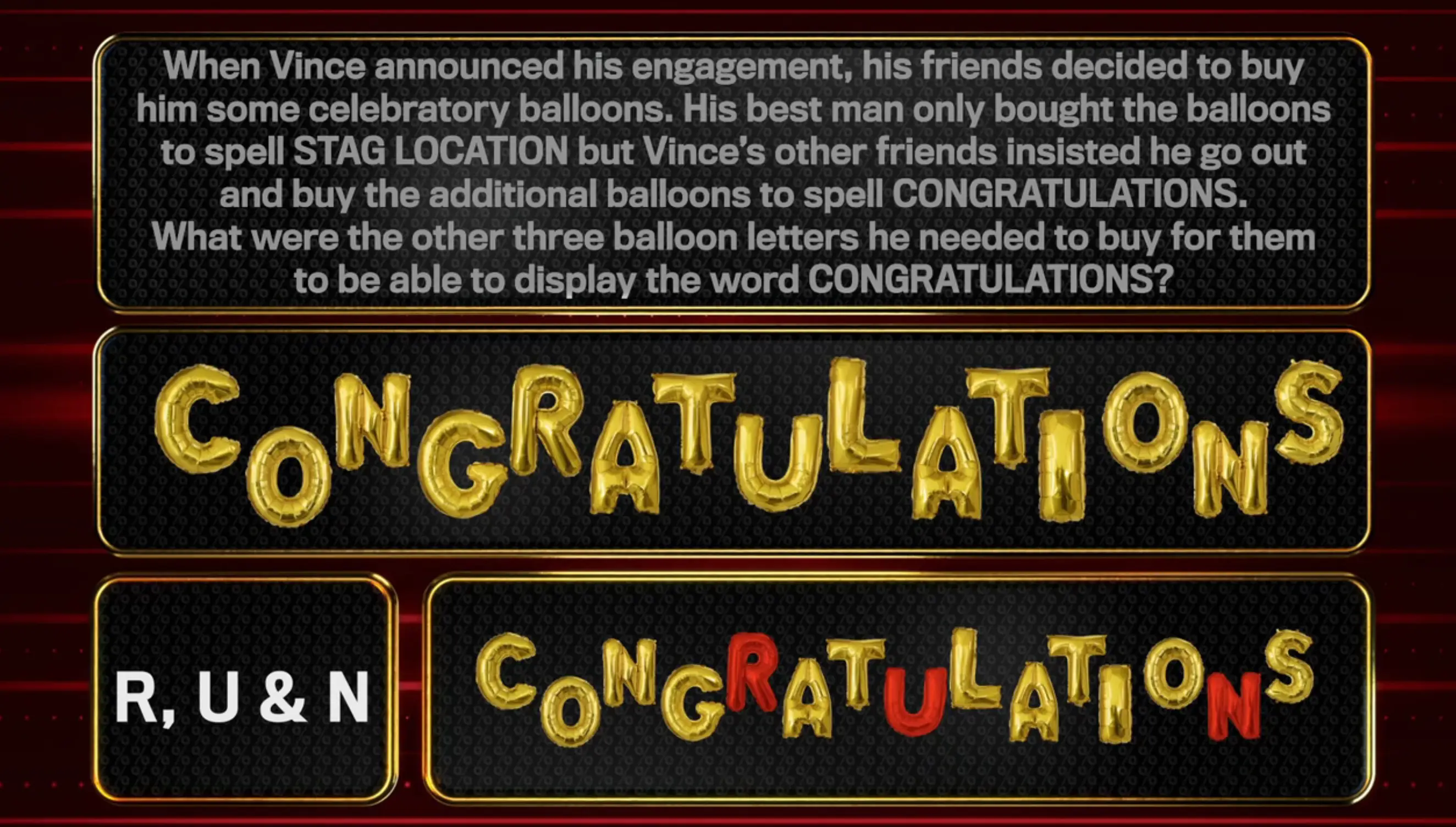 The answer caught people out who missed the repeated letter (ITV)