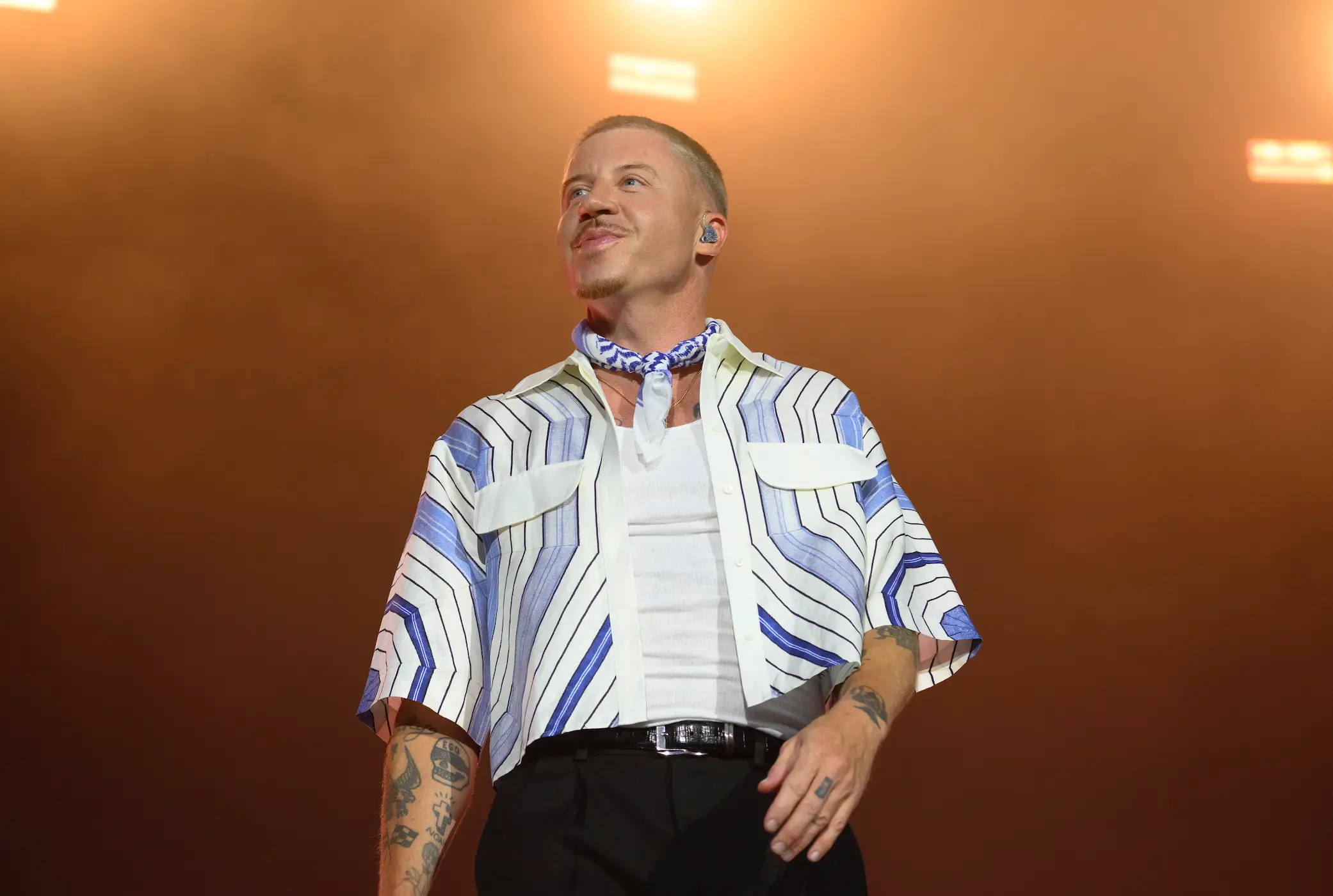 Macklemore has been opening for Ed Sheeran on his Loop Tour (Kristy Sparow/Getty Images)