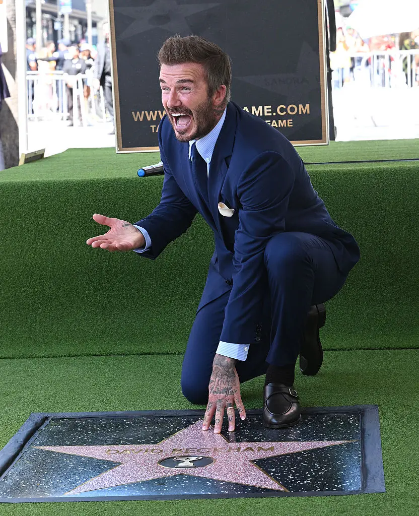 Beckham is the first English footballer to receive the honour (Gilbert Flores/Variety via Getty Images)