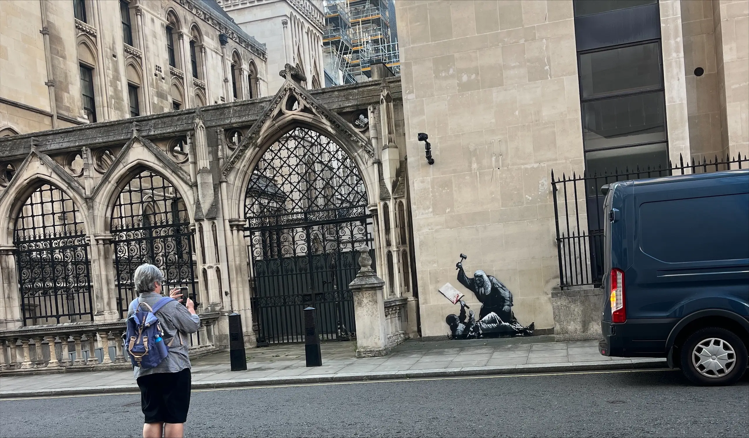 The Royal Courts of Justice was a bold location for the artwork (PA/Handout)
