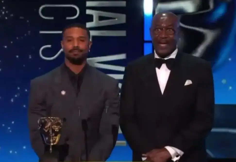 Delroy Lindo was on-stage with Michael B Jordan when John Davidson was heard saying the N-word (BBC)