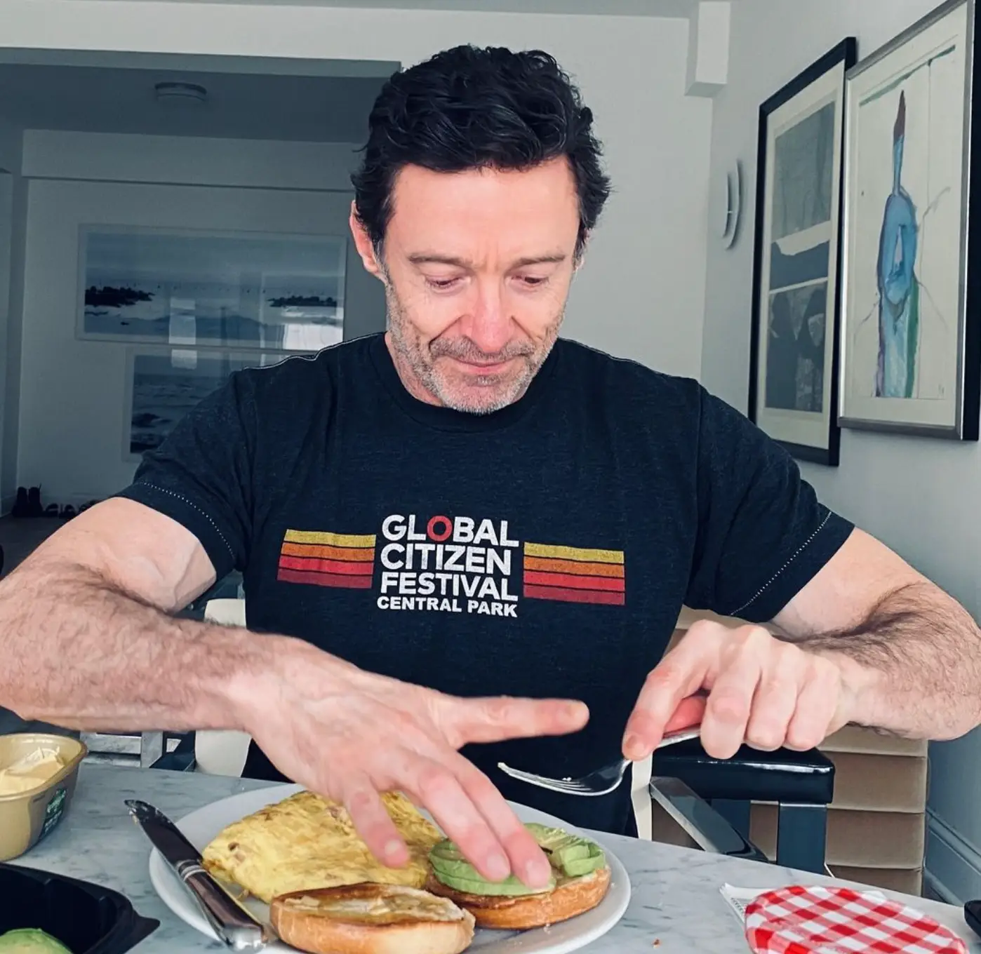 Jackman revealed he had to eat 'a lot' in preparation for his role as Wolverine. (Instagram/@thehughjackman)