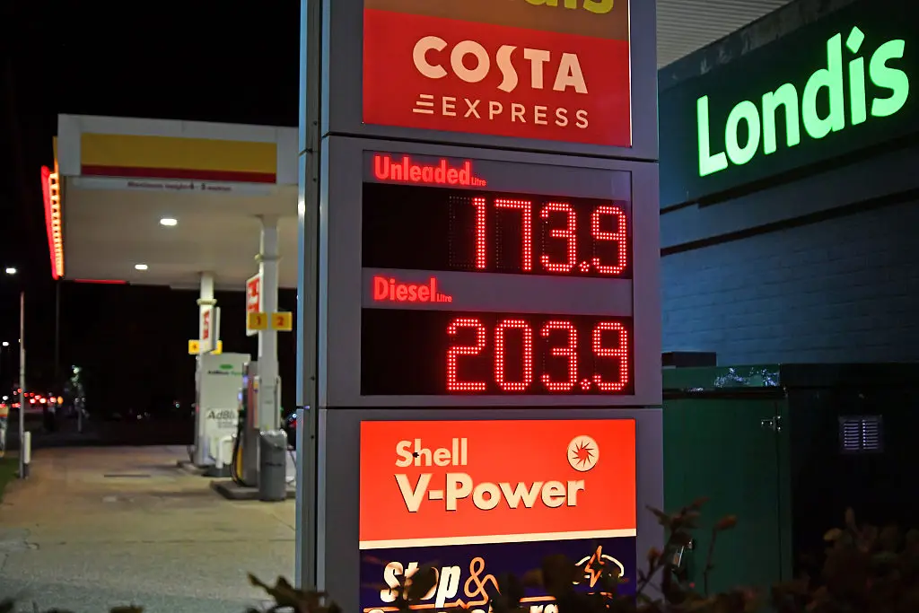 Petrol stations located in motorway services stations traditionally charge more (Photo by Jim Dyson/Getty Images)