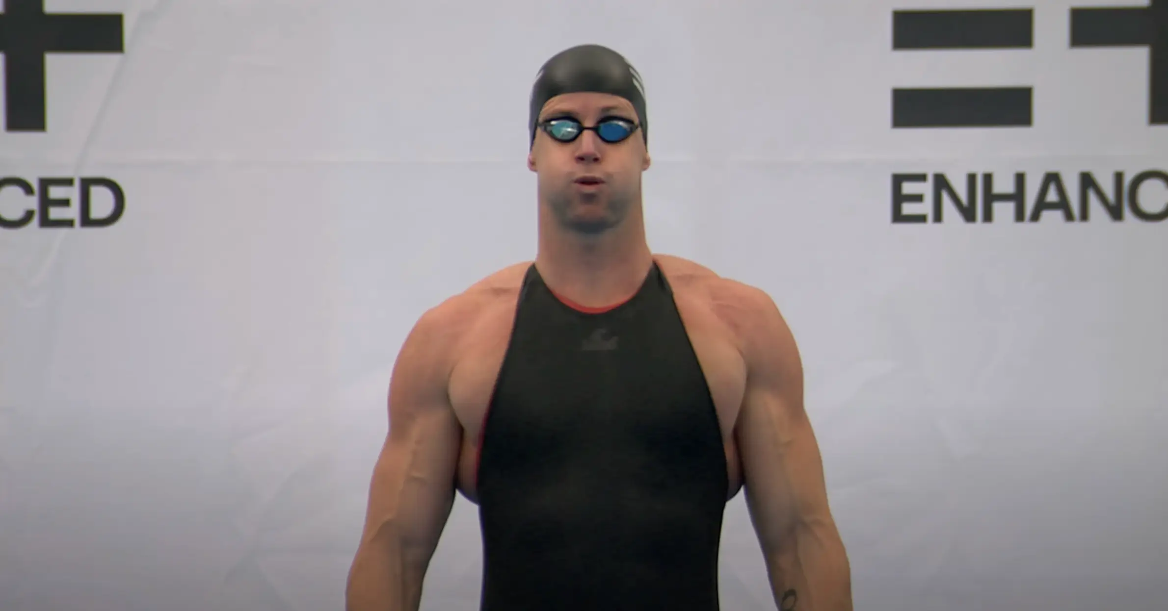 Magnussen has certainly undergone a drastic transformation to get ready for next year's games (YouTube/Enhanced Games)