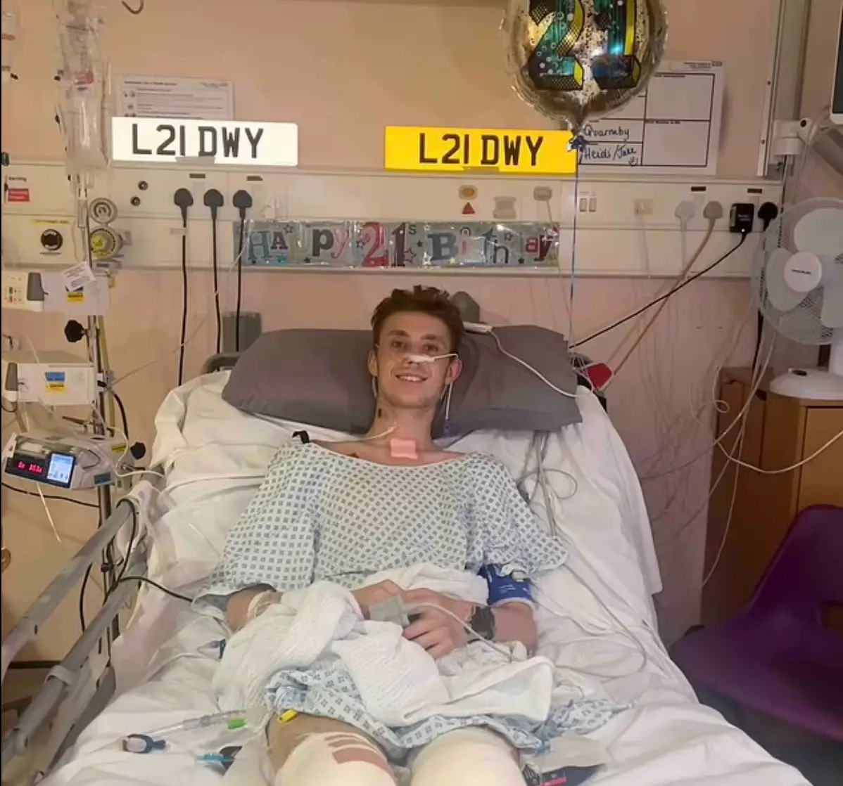 Levi Dewey had to have both legs amputated due to severe sepsis.