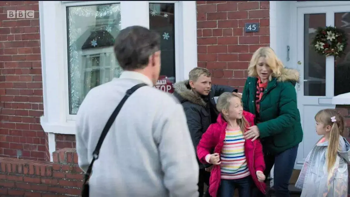 Their family has three kids by the end of the show (BBC)