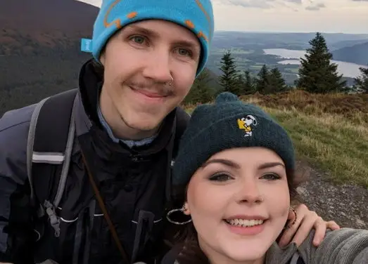 Eddie and his girlfriend Meg are doing an abseil for the charity. (SWNS)