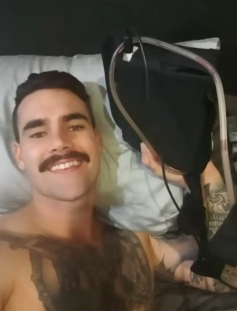 The lad had to undergo a whopping nine surgeries after his diagnosis (YouTube/ABC Science)