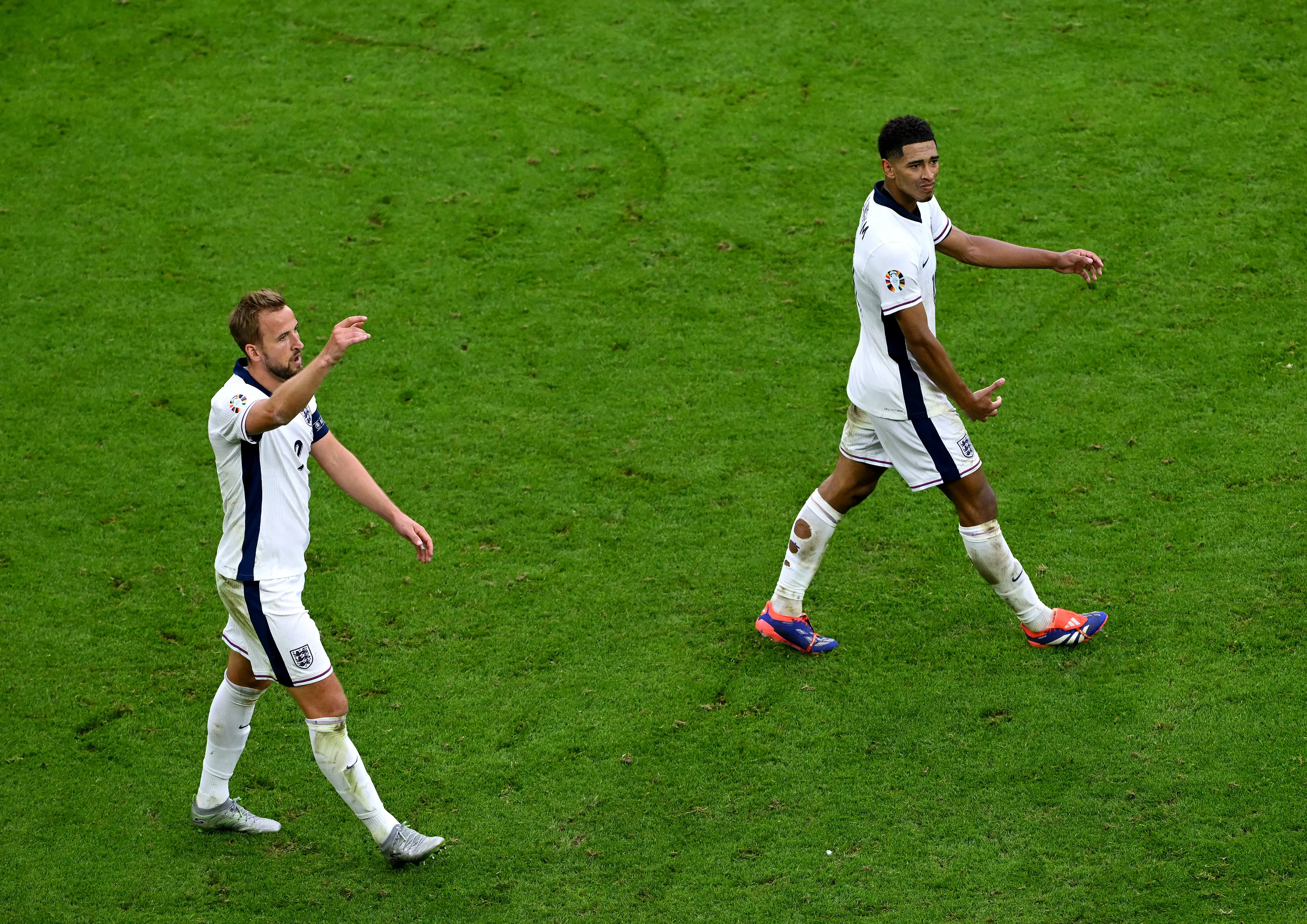 The gesture came after his late goal. (Shaun Botterill/Getty Images)