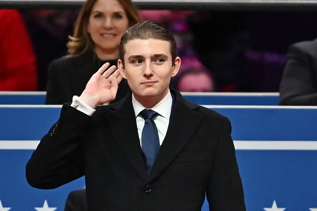 The sicking video claims to have Barron 'monitored' (ANGELA WEISS / AFP via Getty Images)