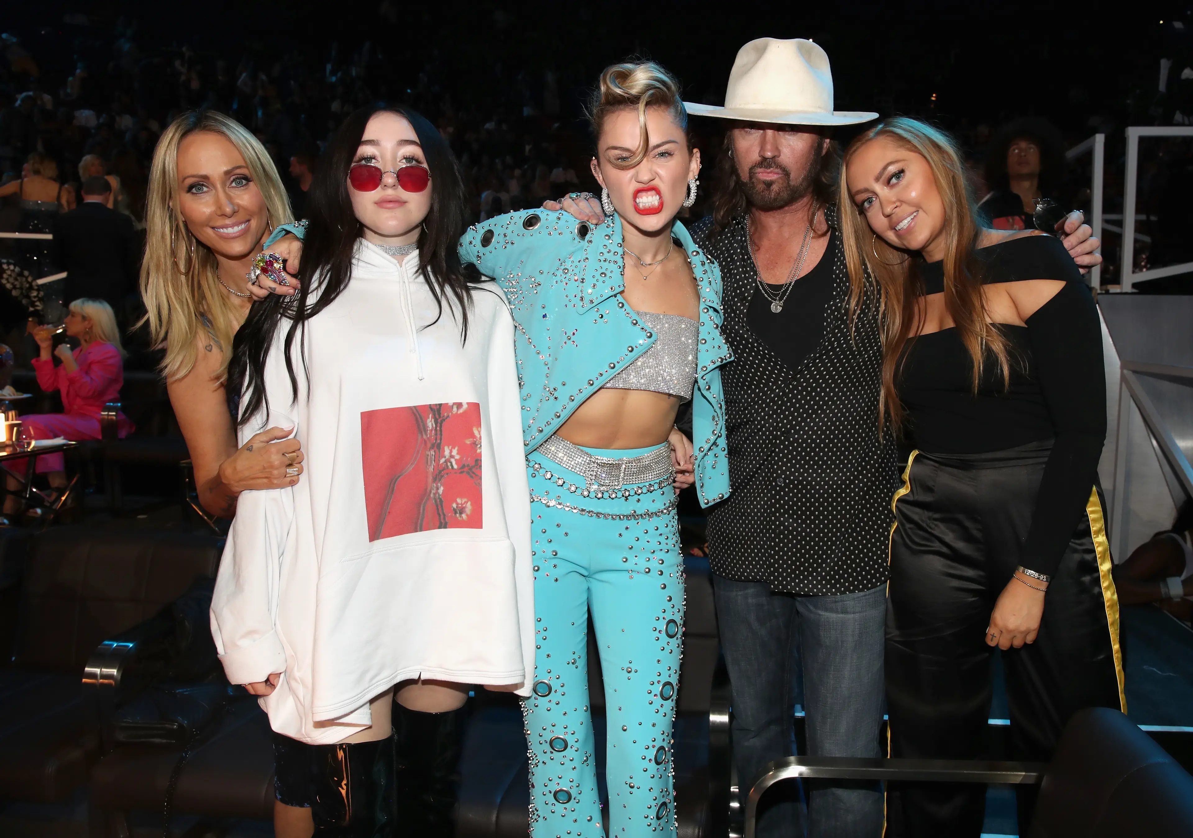 It has been rare that all of the Cyrus women have been seen together since the divorce. (Christopher Polk/MTV1617/Getty Images for MTV)