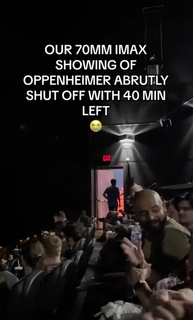 The screening just stopped mid-way through.