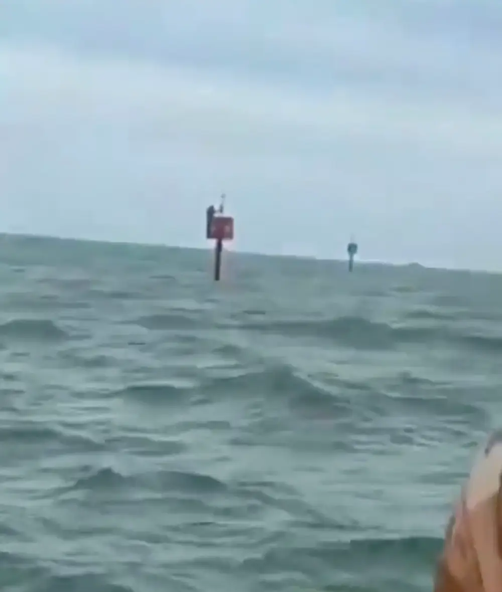 David Soares survived by holding on to a signal buoy.