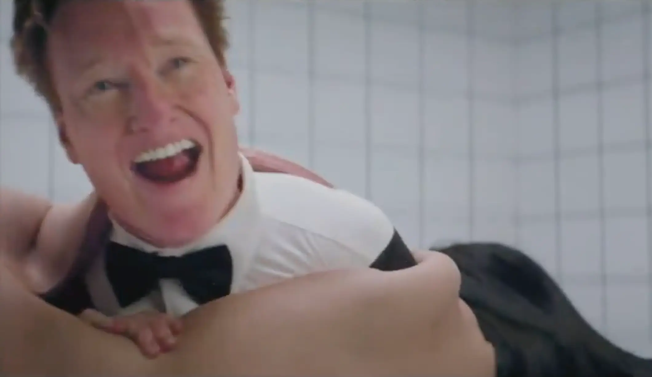 A bizarre opening skit from O'Brien, which was controversial (ITV)