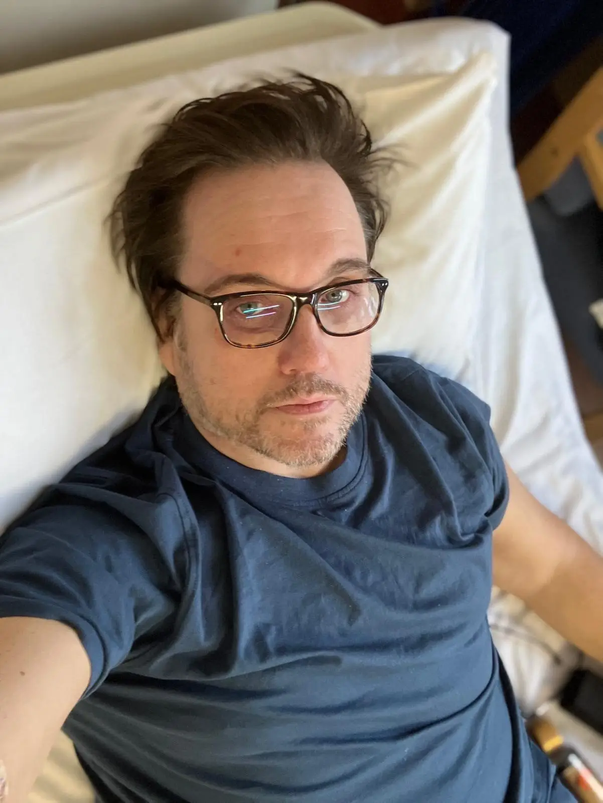 Shaun Evans noticed what appeared to be a 'bad bruise' on his manhood in June 2022. (SWNS)