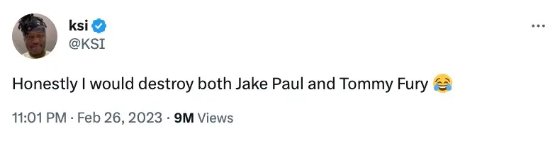 KSI reckons he could take on the pair of them.