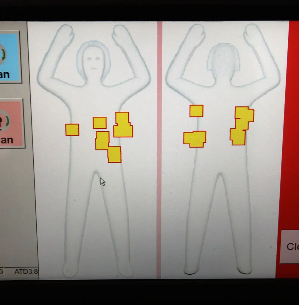 Airport scanners use anonymous body avatars nowadays, but a red circle over your privates still isn't great (David L Ryan/The Boston Globe via Getty Images)
