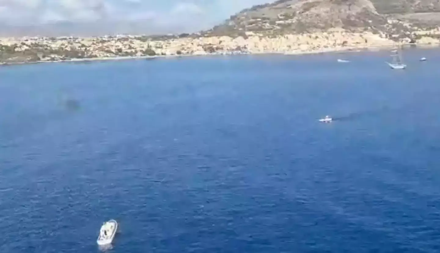 Lynch's super yacht was sank on the coast of Sicily (Italian Fire and Rescue Service)