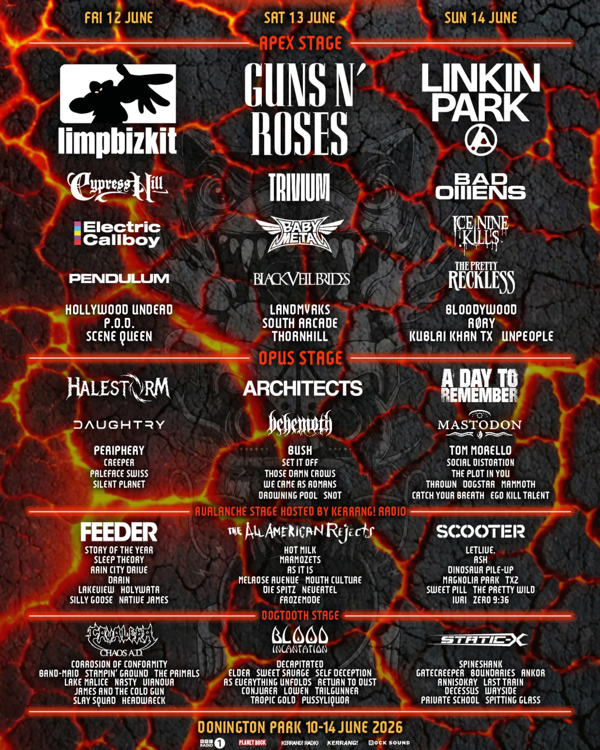 The 2026 line-up has been confirmed (Download Festival)