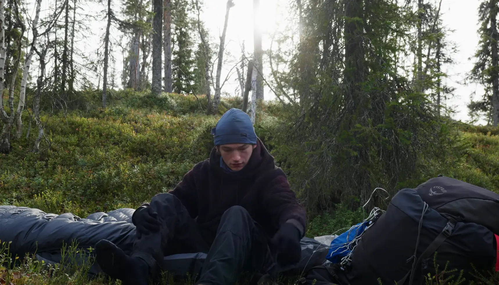 It is understood that Storm De Beul froze to death in northern Sweden (YouTube/@StormOutdoorsy)