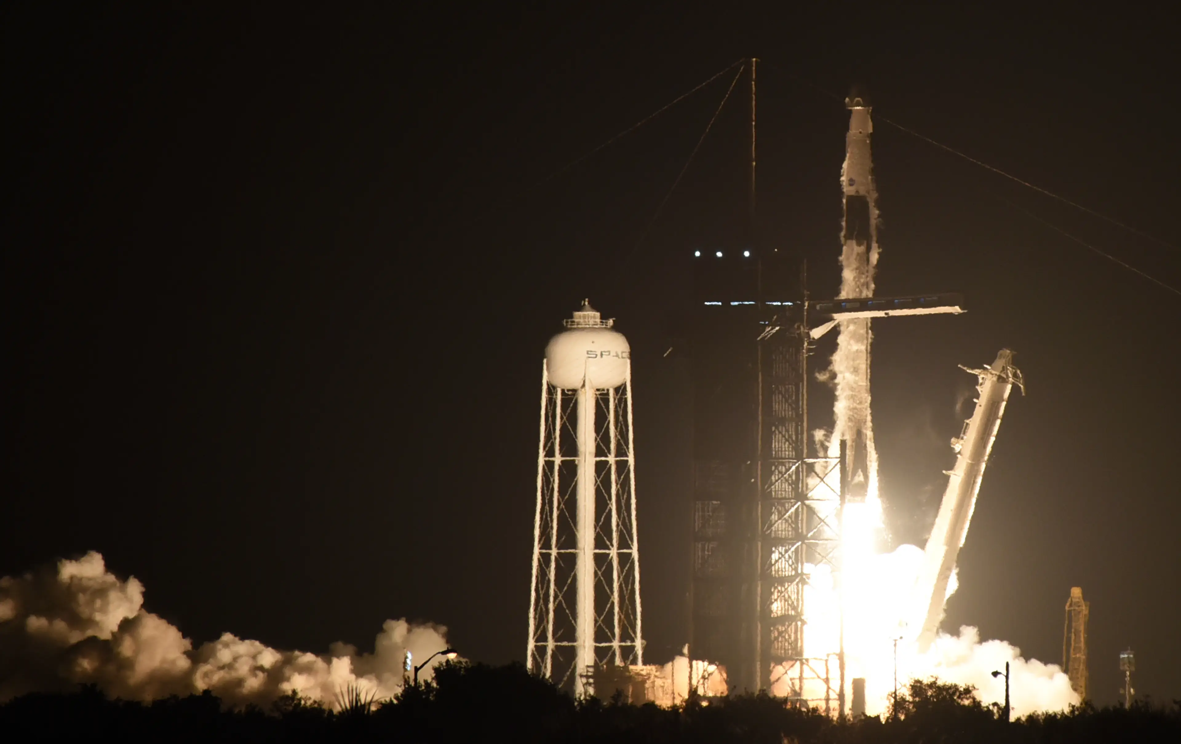 Astronauts have been advised to take shelter in the Crew Dragon spacecraft named 'Freedom'. (Paul Hennessy/Anadolu Agency via Getty Images)