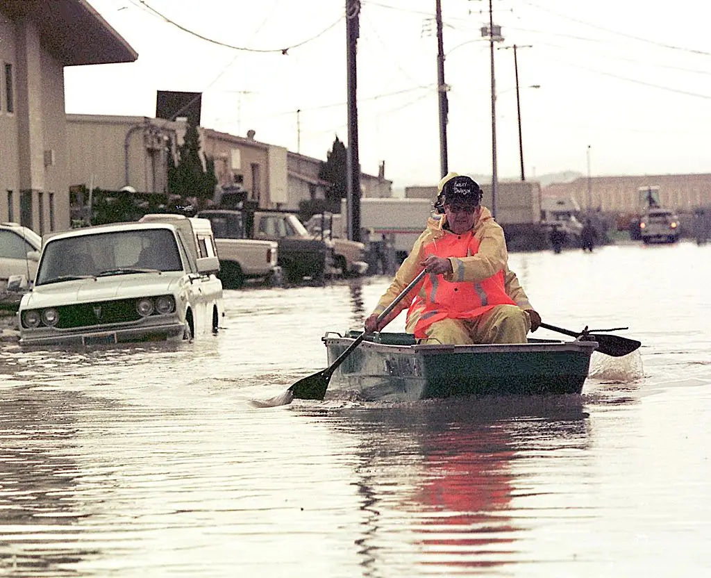 Flooding in Marin County, California, US as a result of the 1998 El Niño event (JOHN G. MABANGLO/AFP via Getty Images)