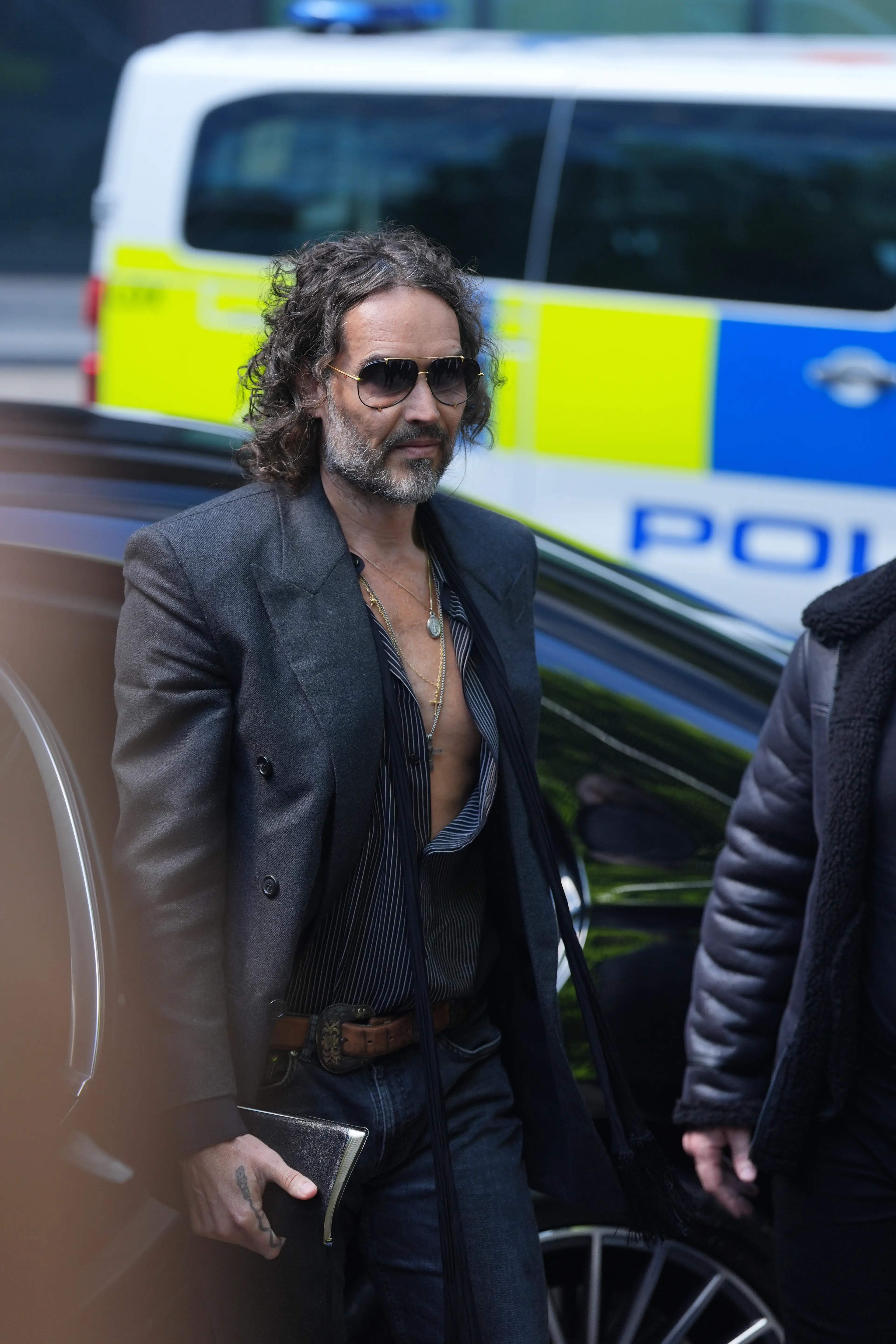 Russell Brand arrived at Southwark Crown Court this morning (Yui Mok/PA Wire)