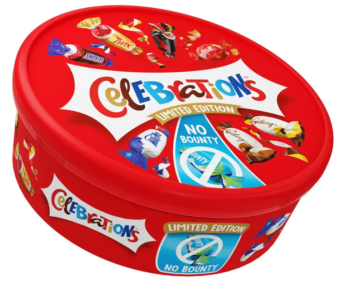 In a sad turn of events for many, Bountys have been booted out of Celebrations boxes.