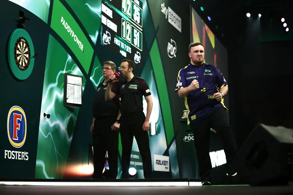 Littler takes control of the match. (James Fearn/Getty)