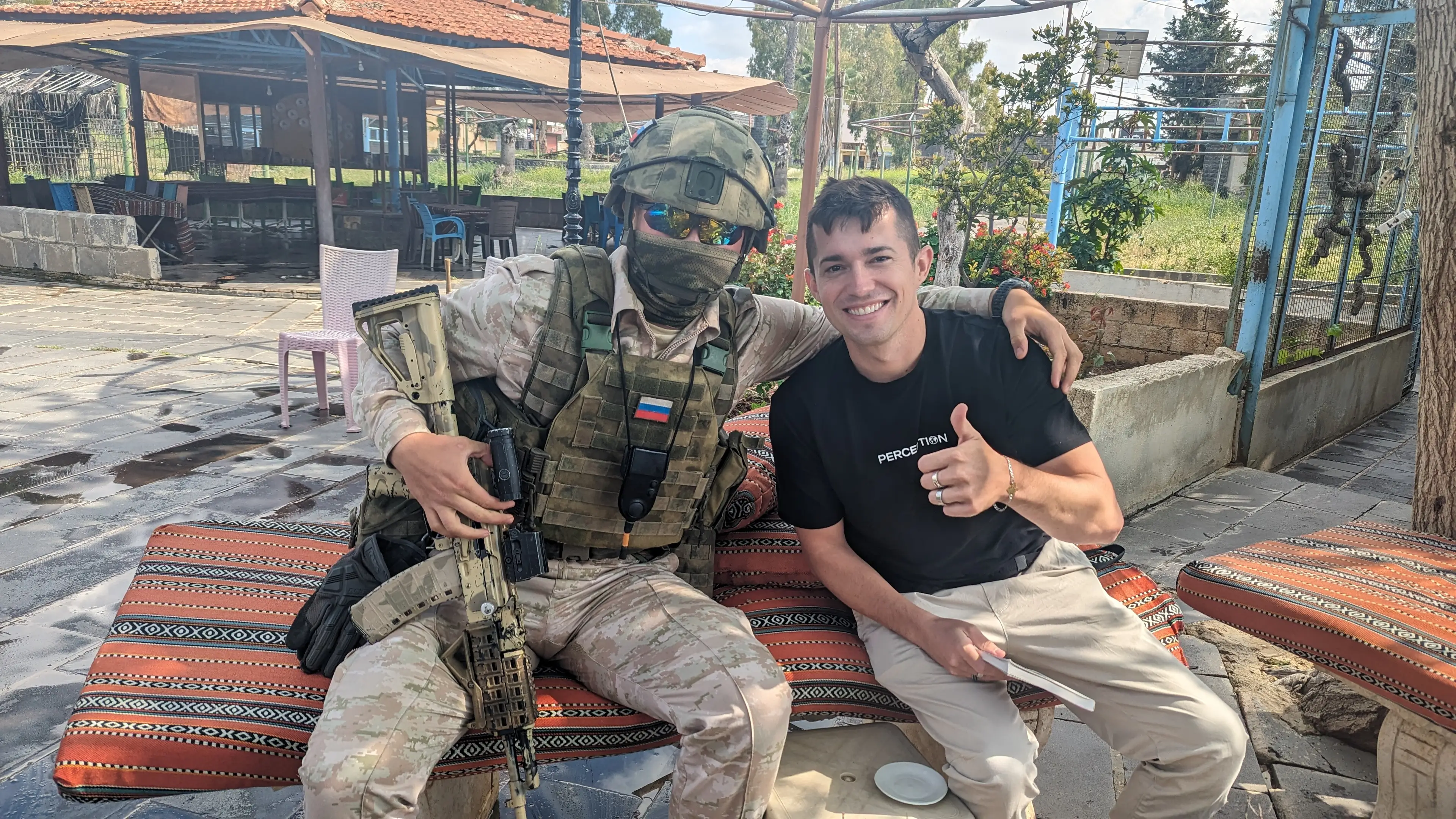 While he was scared at first, the interaction soon turned friendly (YouTube/World Nomac)