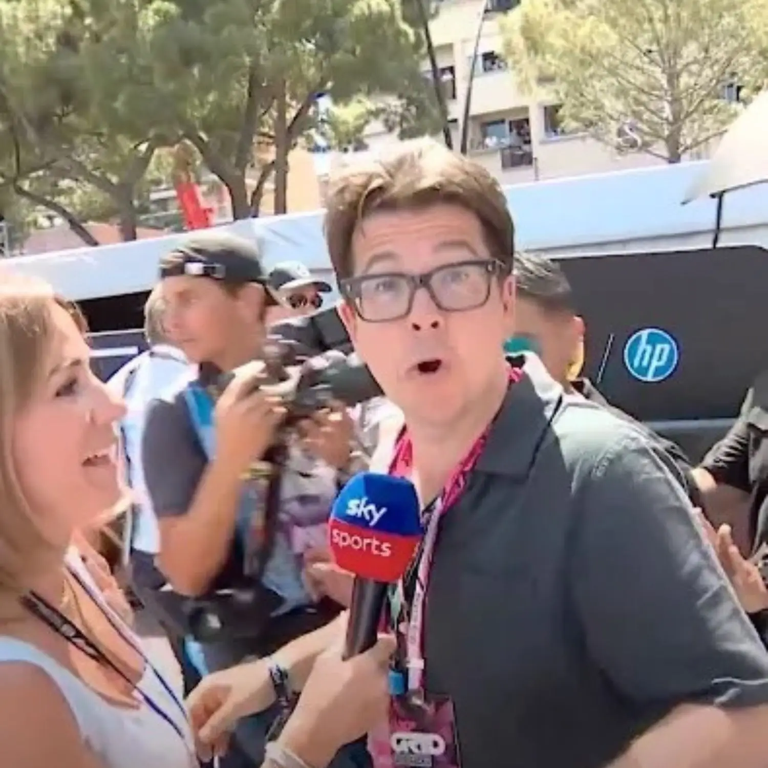 The comedian joked that he had 'hurt' himself in the 'Kardashian wave' (Sky Sports)