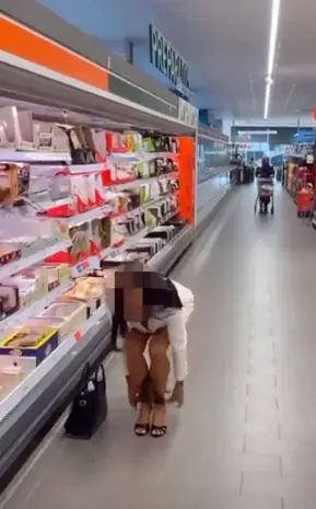 The Brit model has come under fire for her bizarre underwear clips. (X/@thejoeyswoll)