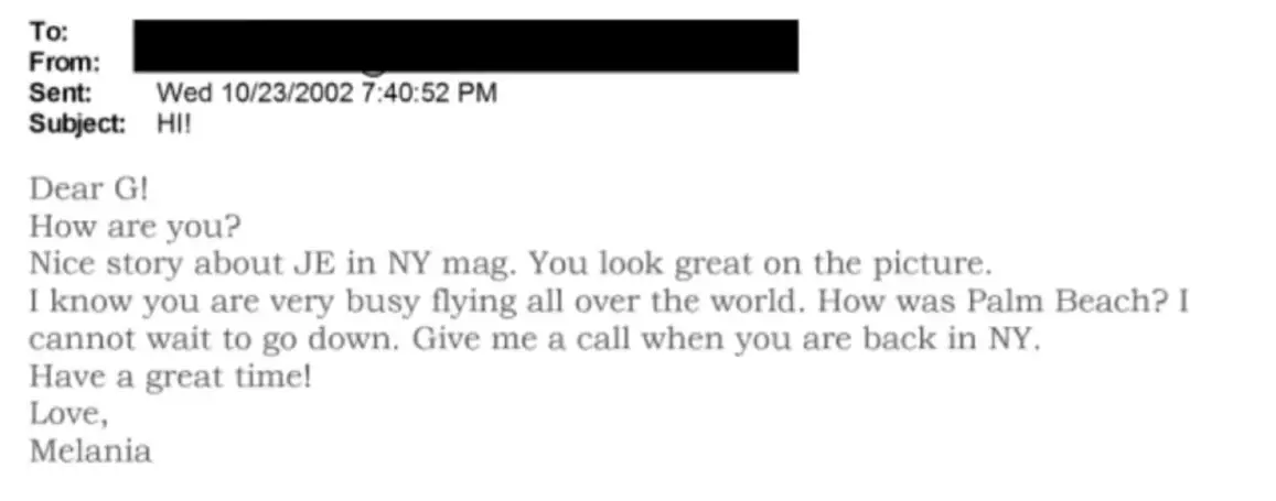 Melania described her messages with Maxwell as 'casual correspondence' (US Justice Department)