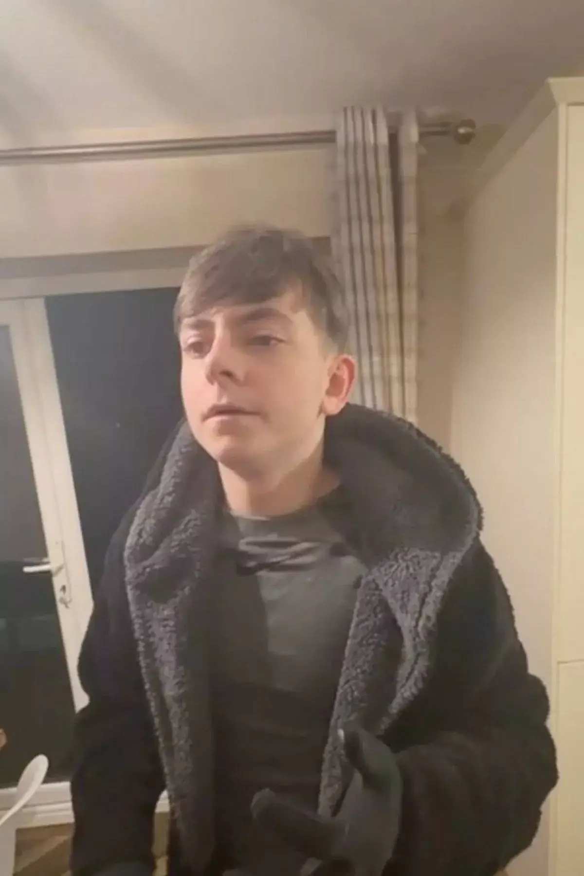 The chilling footage recorded by Daniel's mother showed him struggling to stand and speaking incoherently (SWNS)